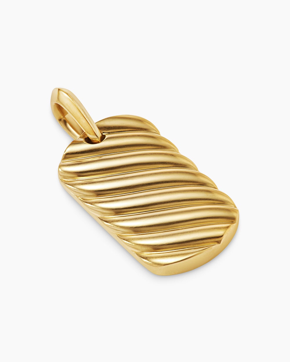 Médaille Sculpted Cable en or jaune 18 carats, 27 mm homme