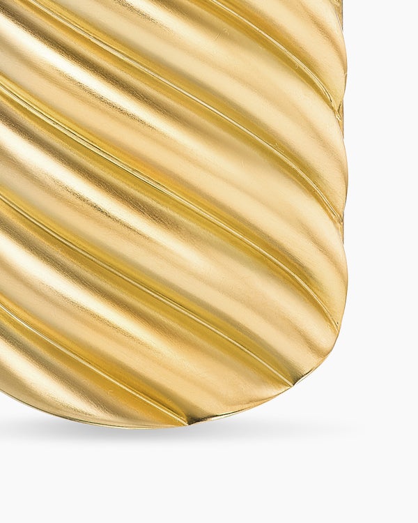 Médaille Sculpted Cable en or jaune 18 carats, 27 mm