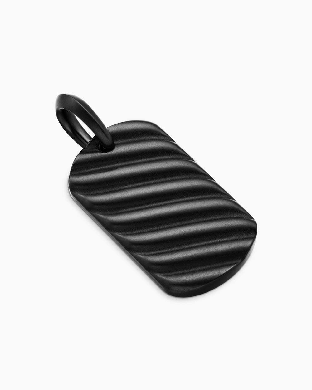 Médaille Sculpted Cable en titane noir, 27 mm homme