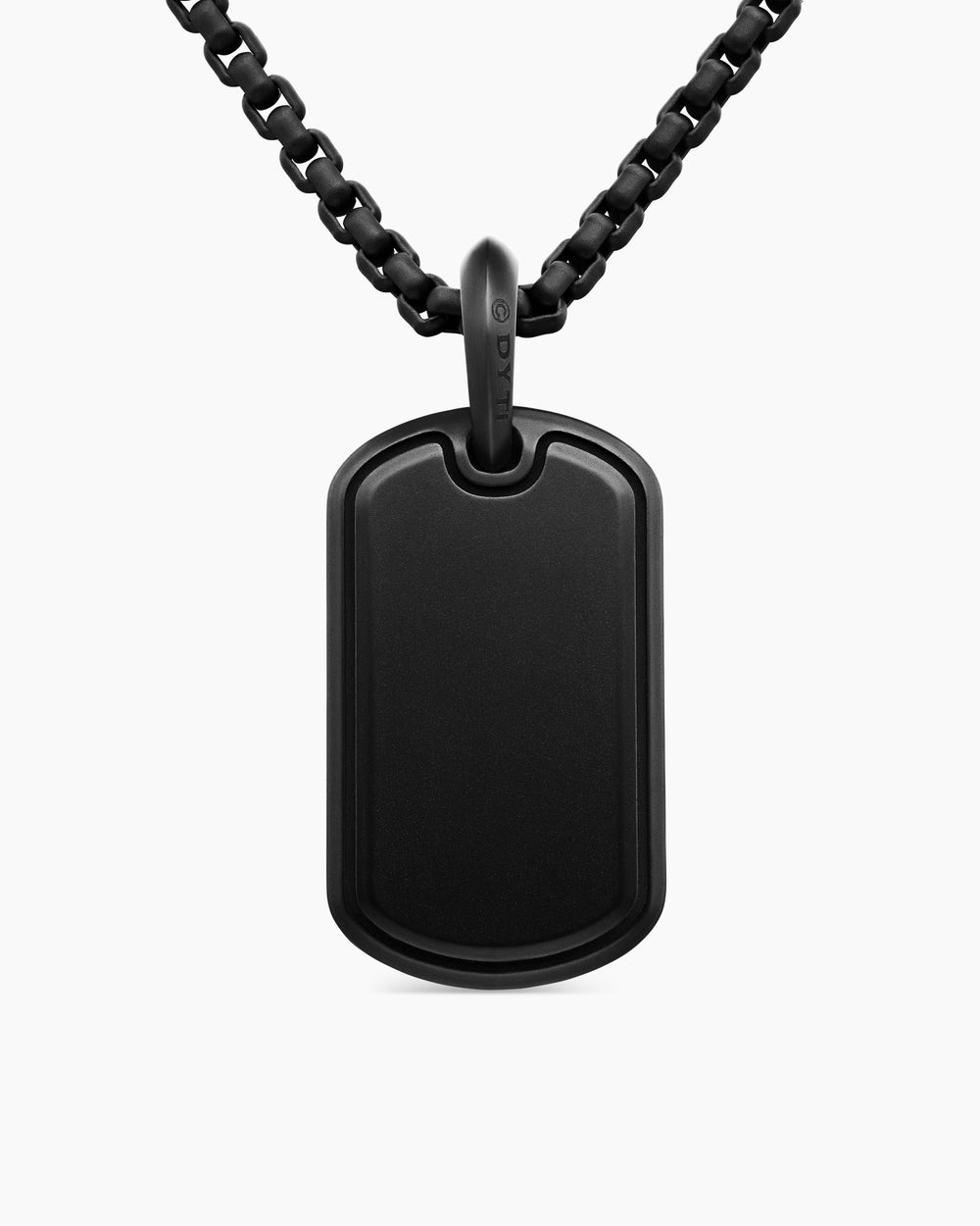 Médaille Sculpted Cable en titane noir, 27 mm homme