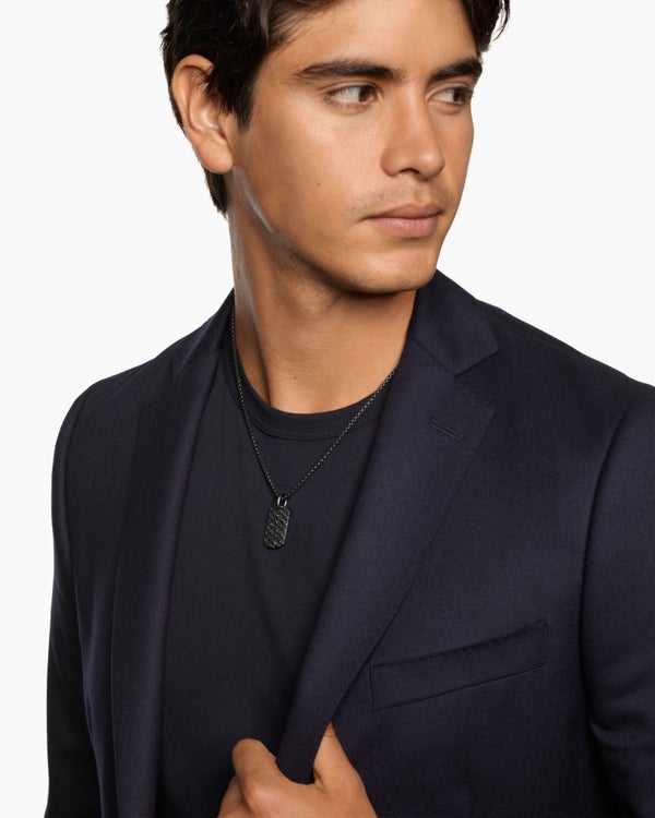 Médaillon Sculpted Cable en titane noir, 27mm