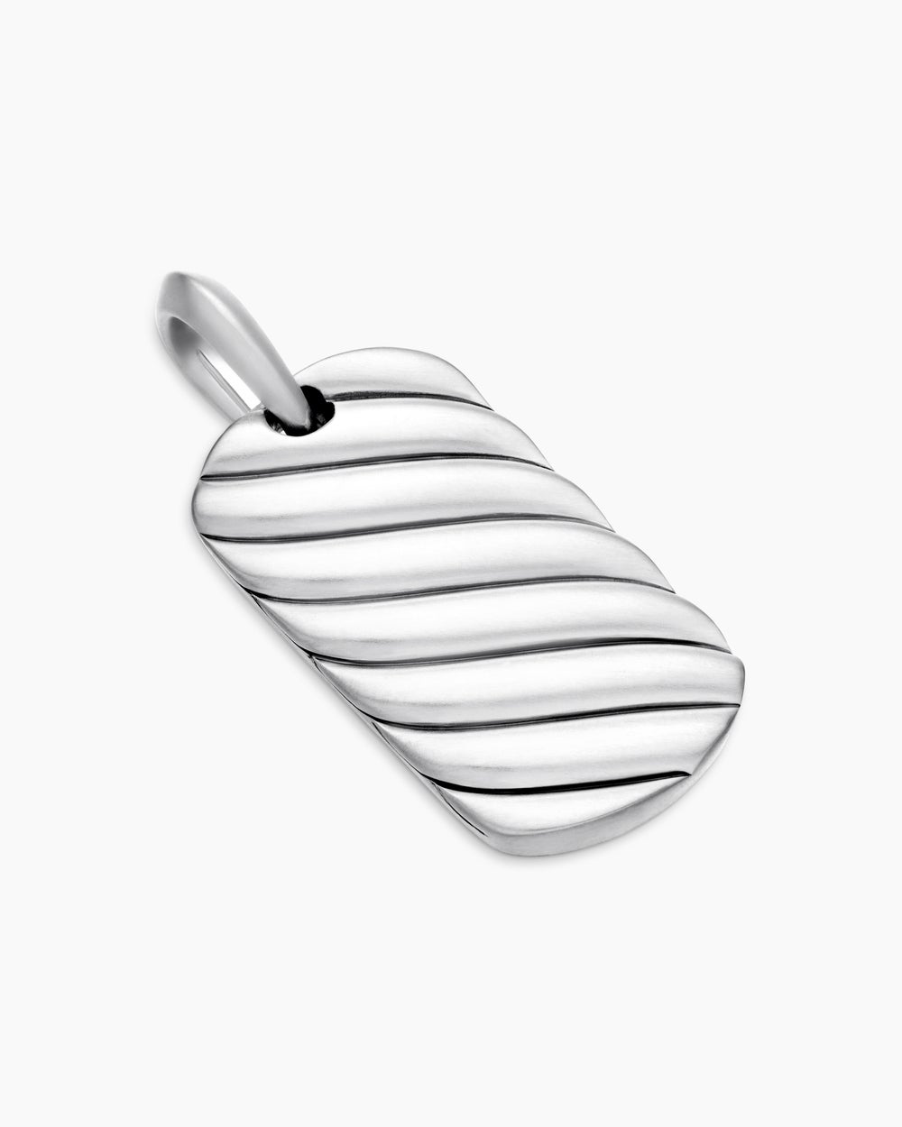 Médaille Sculpted Cable en argent massif, 27 mm homme