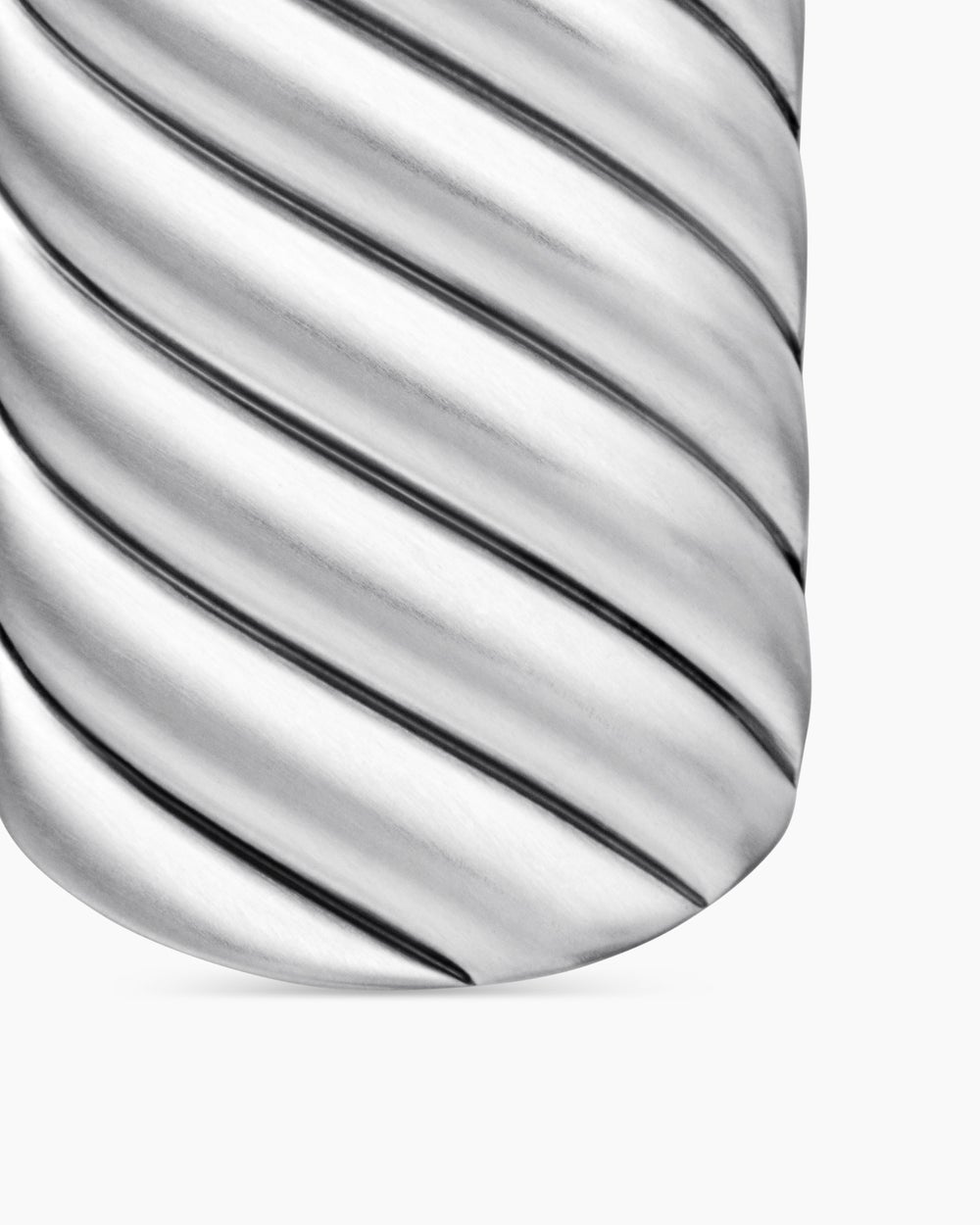 Médaille Sculpted Cable en argent massif, 27 mm homme