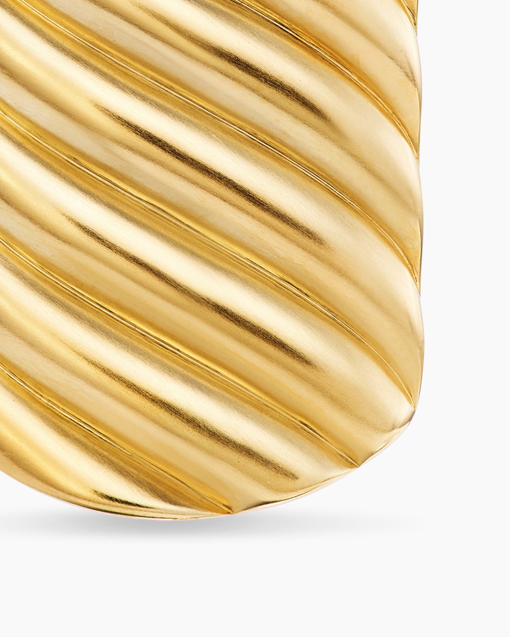 Médaille Sculpted Cable en or jaune 18 carats, 35 mm homme