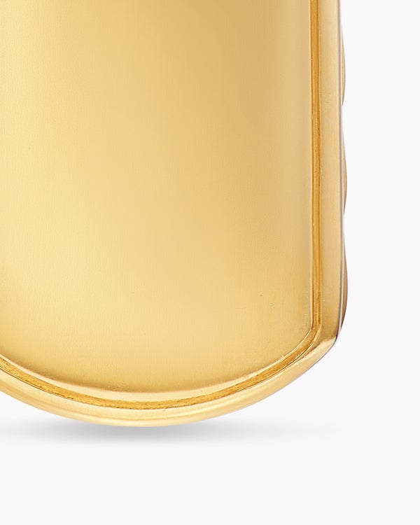 Médaillon Sculpted Cable en or jaune 18 carats, 35 mm