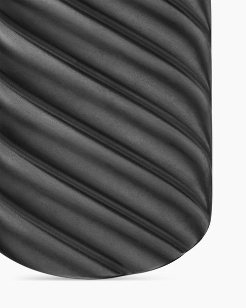 Mens Sculpted Cable Tag in Black Titanium, 42mm