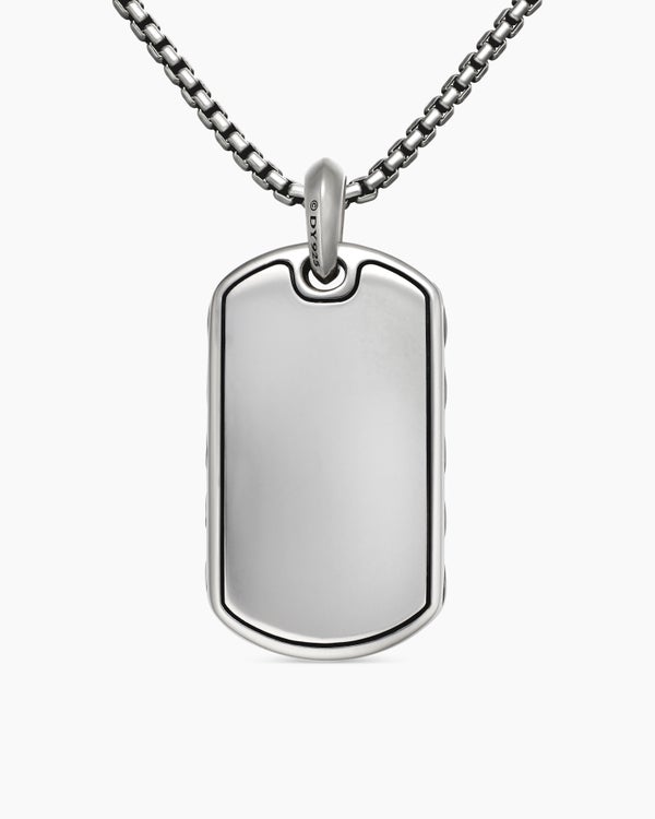 Médaillon Sculpted Cable en argent sterling, 42 mm