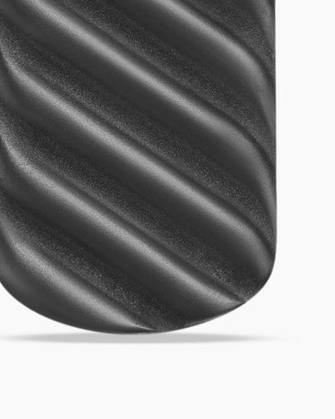 Sculpted Cable Tag in Black Titanium, 21mm