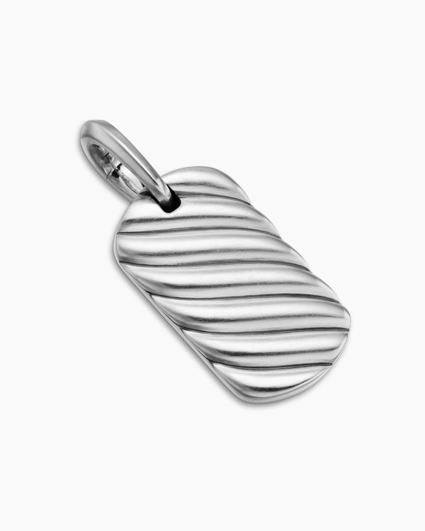 Médaillon Sculpted Cable en argent sterling, 21 mm