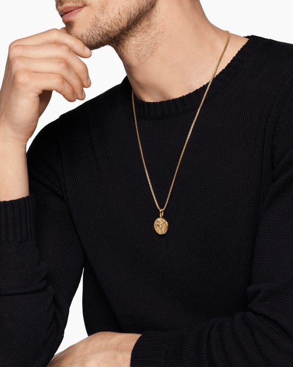 Dragon Amulet in 18K Yellow Gold, 21mm