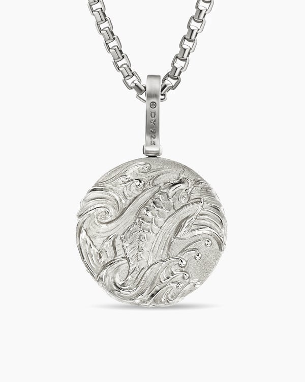 Amulette dragon en argent sterling