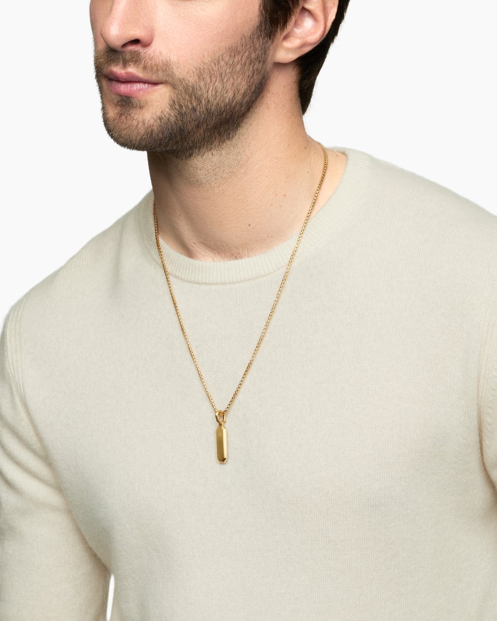 Mens Streamline® Amulet in 18K Yellow Gold, 28mm