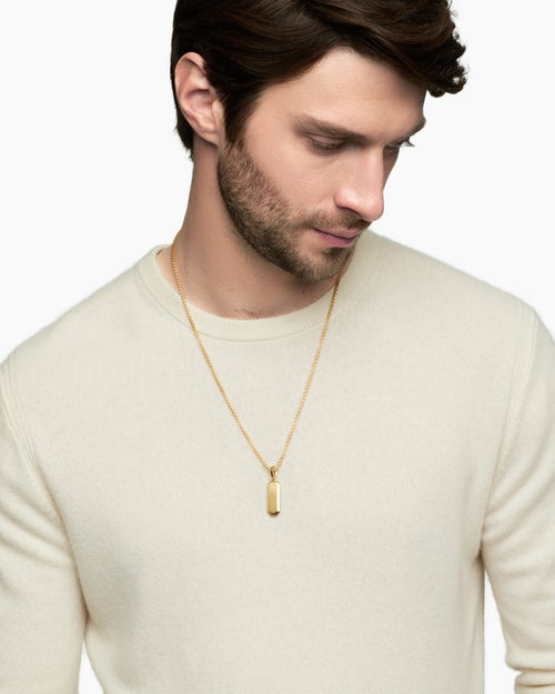 Mens Streamline® Amulet in 18K Yellow Gold, 28mm