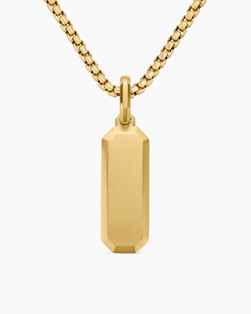 Mens Streamline® Amulet in 18K Yellow Gold, 28mm