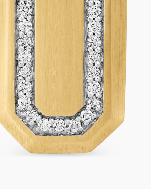 Amulette Streamline® en or jaune 18 carats avec diamants, 39 mm