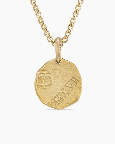Shipwreck Coin Amulet  in 18K Yellow Gold, 30mm