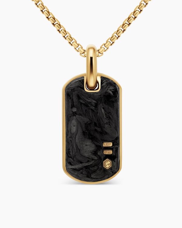 Médaille Forged Carbon en or jaune 18 carats, 34,5 mm