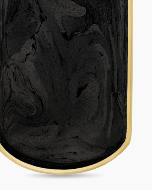 Médaille en carbone forgé et or jaune 18 carats, 42 mm