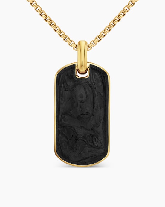 Streamline® Tag in 18K Yellow Gold with Forged Carbon, 42mm
