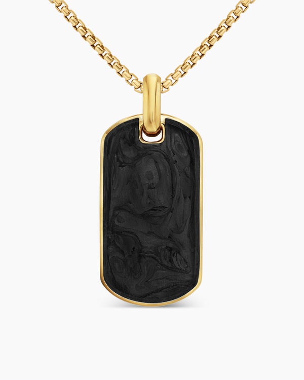 Streamline® Tag in 18K Yellow Gold with Forged Carbon, 42mm