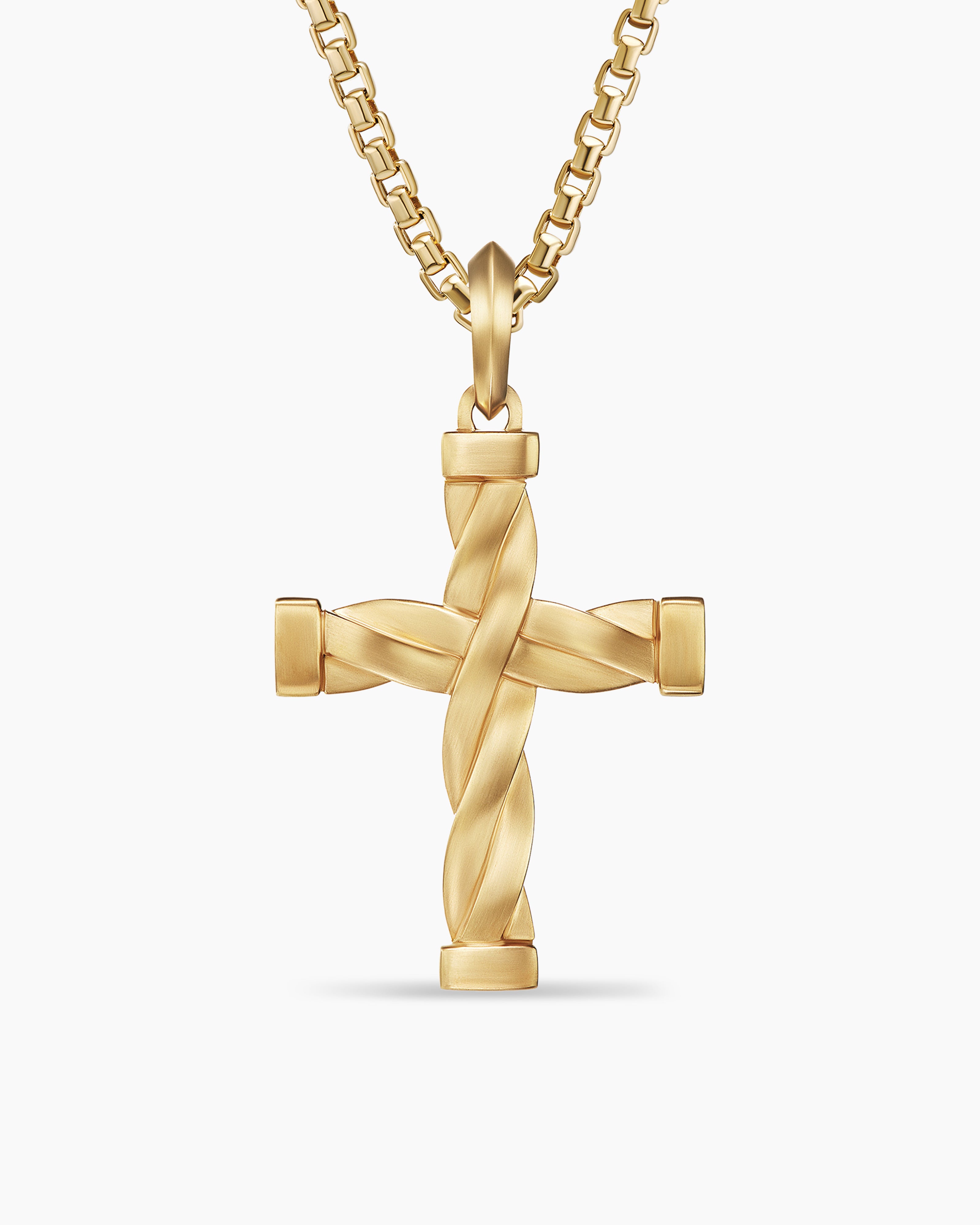 David Yurman Forged Carbon Cross Pendant with 18k Gold- D25165M88BFG –  Moyer Fine Jewelers