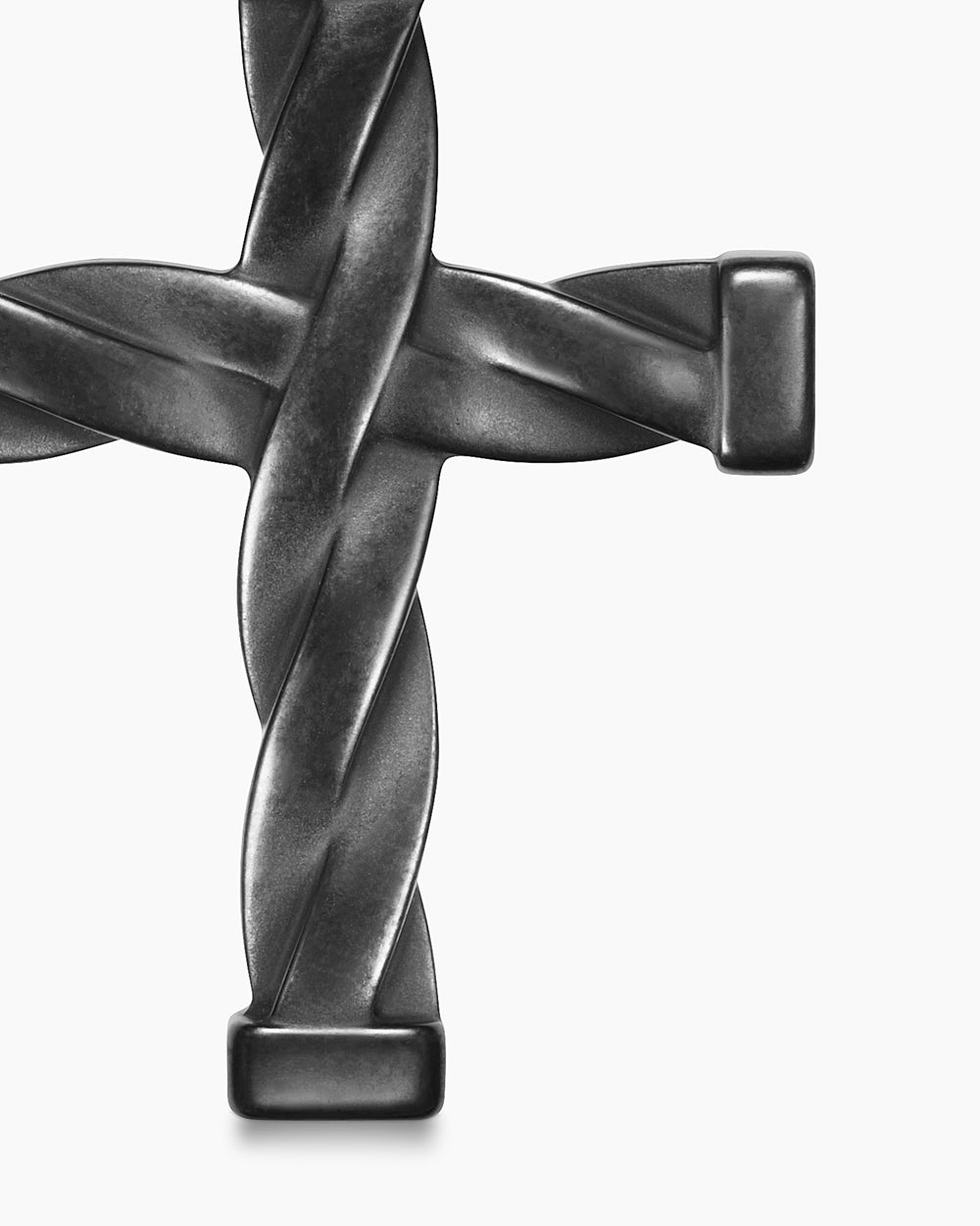 Mens DY Helios™ Cross Pendant in Black Titanium, 36mm