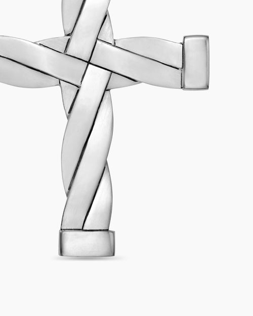 Mens DY Helios™ Cross Pendant in Sterling Silver, 36mm