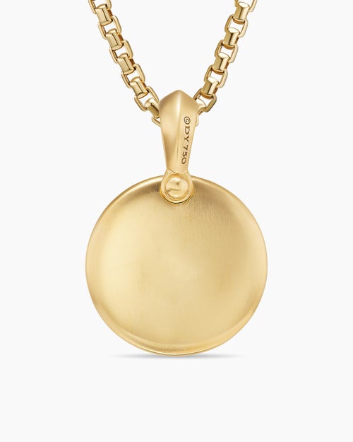 Mens Petrvs® Wolf Amulet in 18K Yellow Gold, 21mm