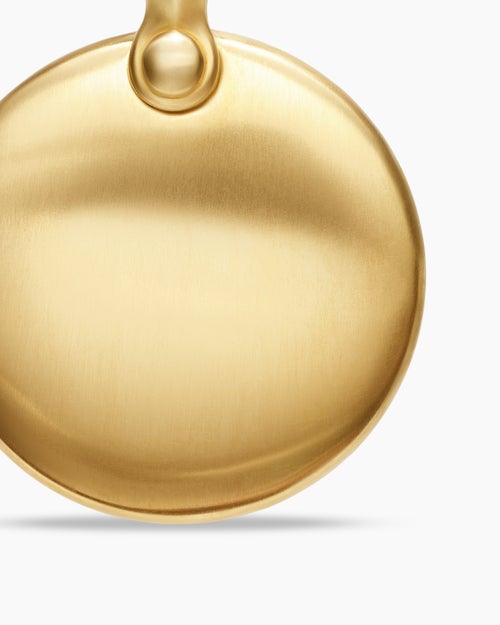 Mens Petrvs® Wolf Amulet in 18K Yellow Gold with Black Onyx, 21mm