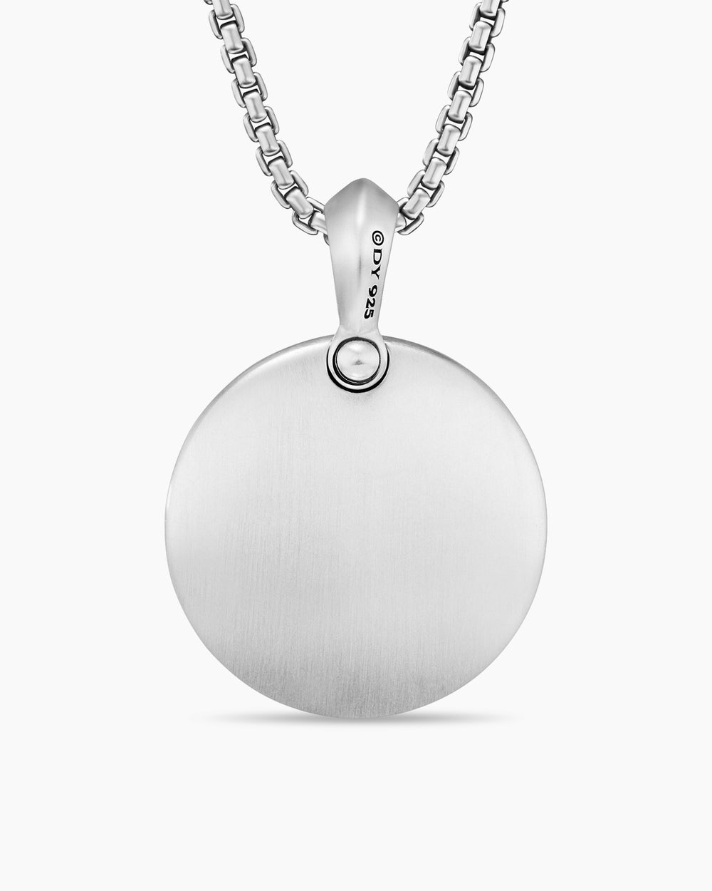 Mens Petrvs® Wolf Amulet in Sterling Silver with Black Diamonds, 21mm