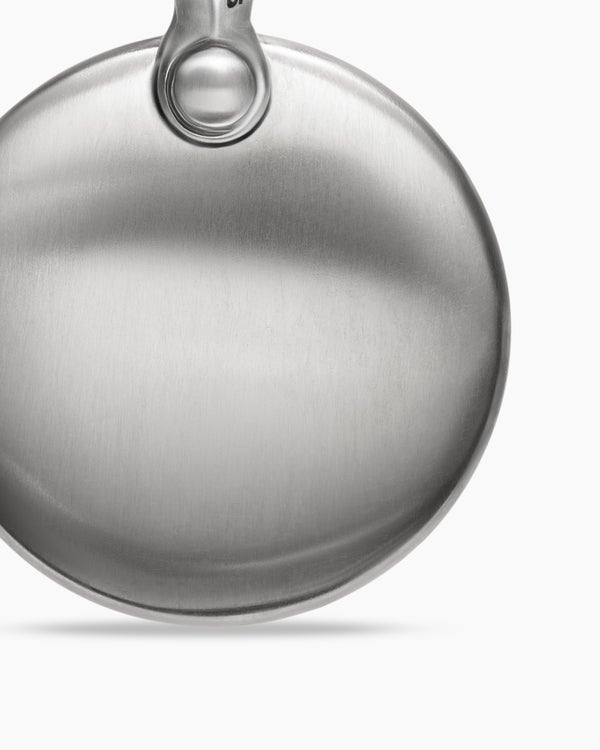 Petrvs® Wolf Amulet in Sterling Silver with Black Diamonds, 21mm