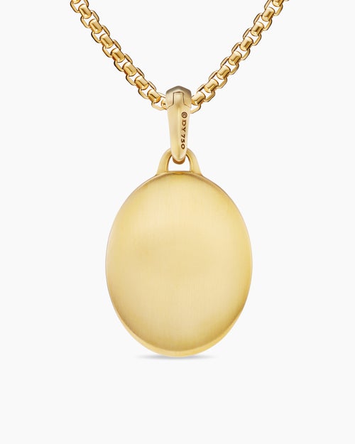 Mens Mary Amulet in 18K Yellow Gold, 20mm