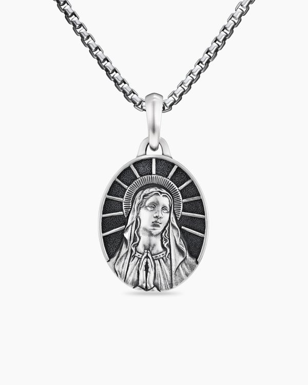 Mary Amulet in Sterling Silver, 20mm