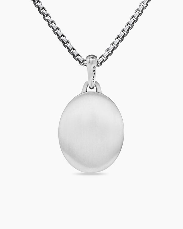 Mary Amulet in Sterling Silver with Diamonds, 20mm