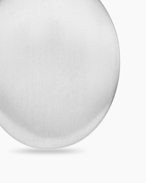 Mens Mary Amulet in Sterling Silver with Diamonds, 20mm