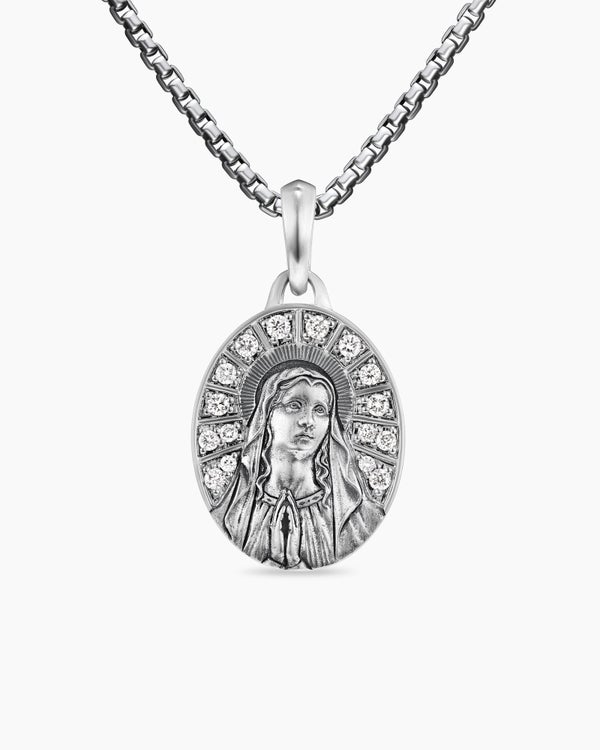 Mary Amulet in Sterling Silver, 20mm