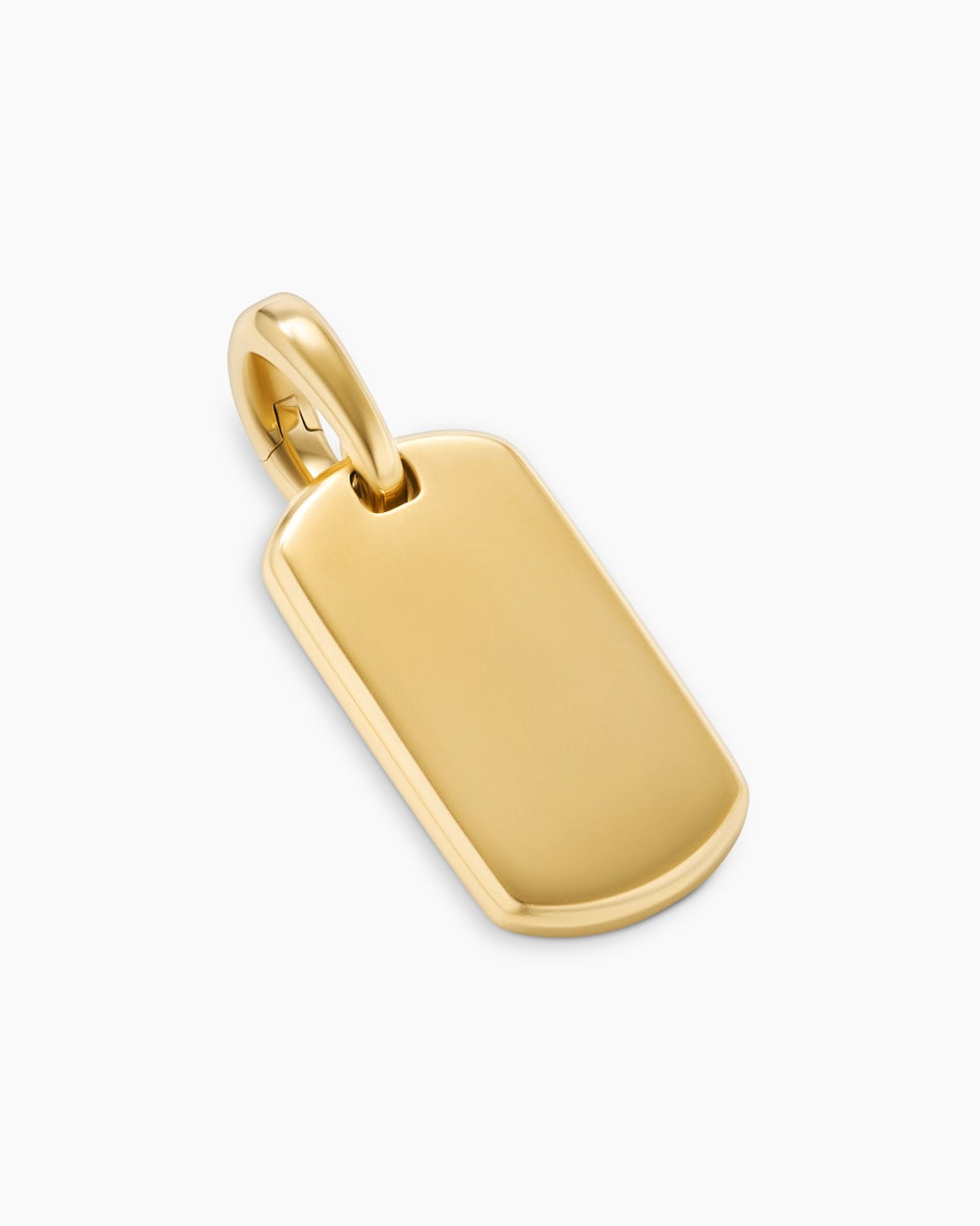 Mens Chevron Tag in 18K Yellow Gold, 21mm