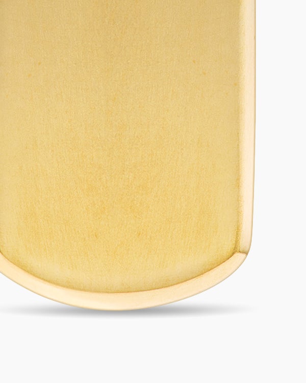 Chevron Tag in 18K Yellow Gold, 21mm