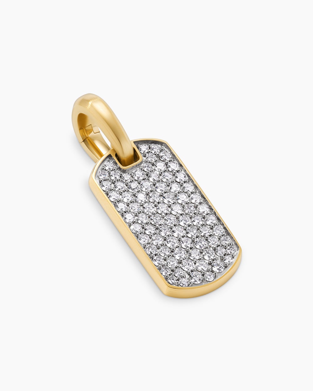 Médaille Chevron en or jaune 18 carats avec diamants, 21 mm homme
