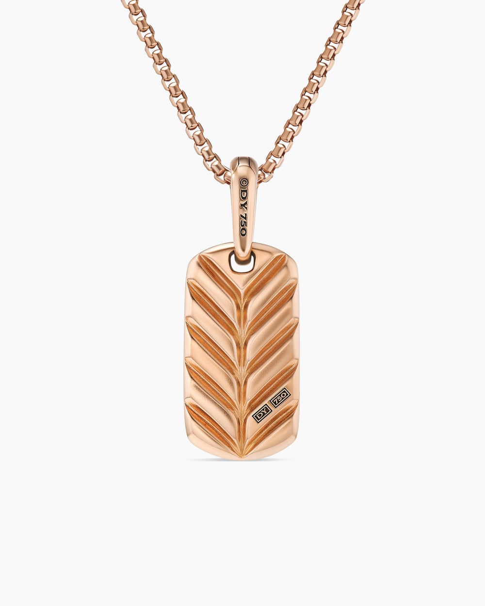 Médaille Chevron en or rose 18 carats, 21 mm hommes