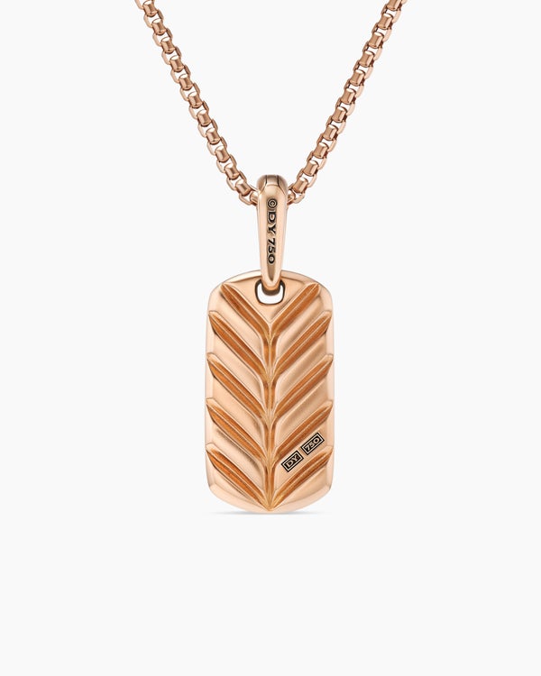 Médaille Chevron en or rose 18 carats, 21 mm