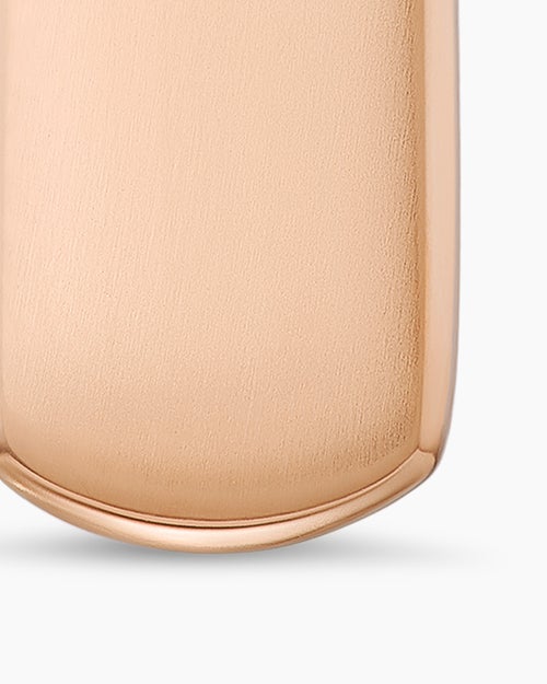 Mens Chevron Tag in 18K Rose Gold, 21mm