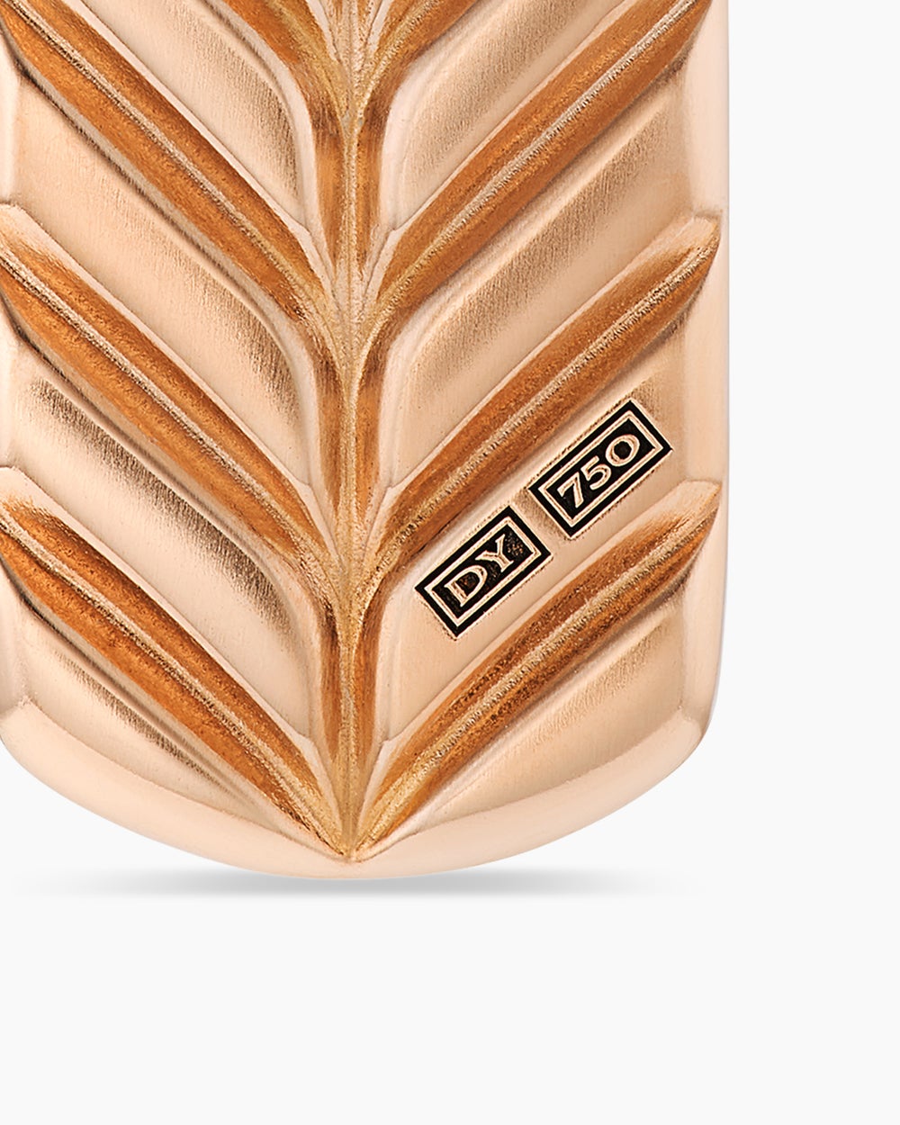 Médaille Chevron en or rose 18 carats, 21 mm hommes