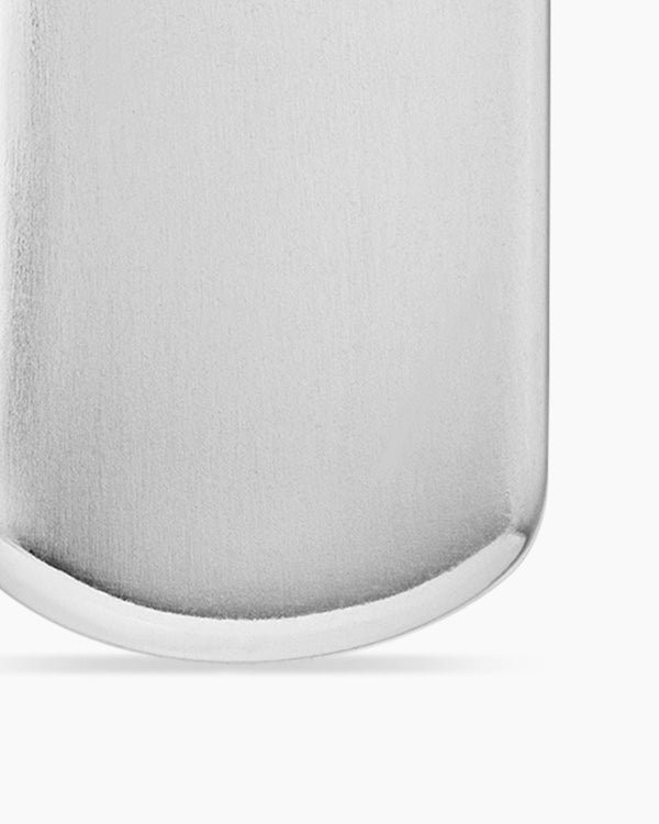 Chevron Tag in Sterling Silver, 21mm