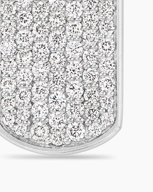 Médaille Chevron en argent sterling avec diamants, 21 mm