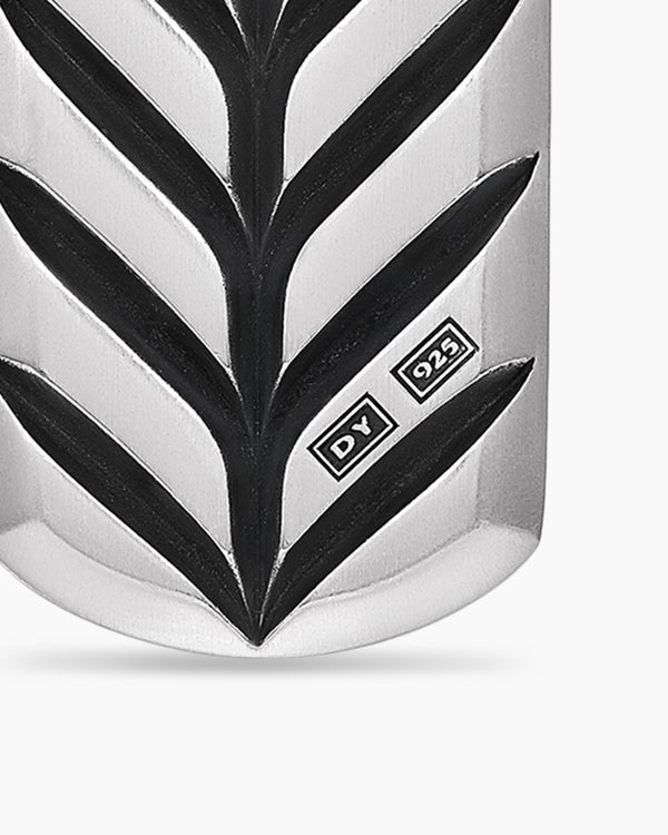 Médaille Chevron en argent sterling avec diamants, 21 mm