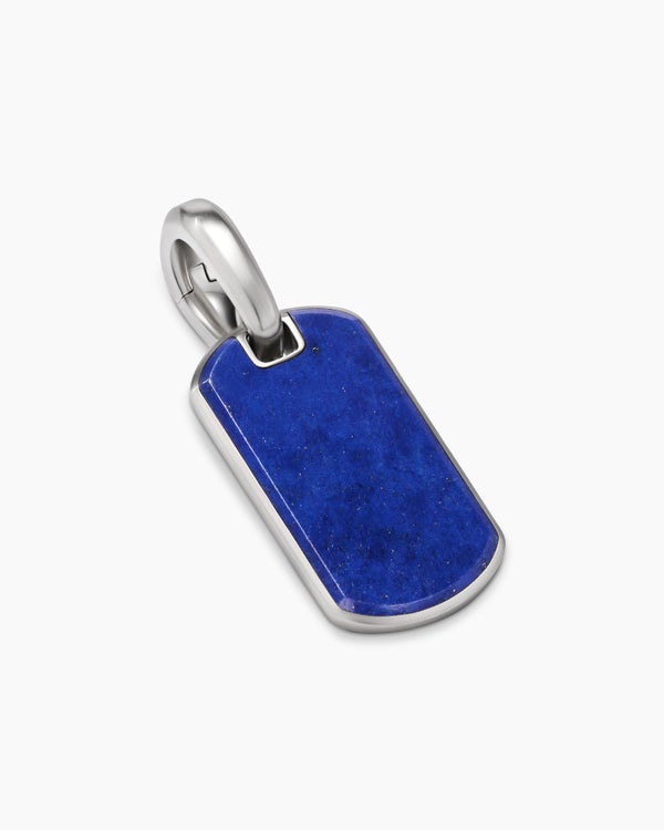 Médaille Chevron en argent sterling avec lapis-lazuli, 21 mm