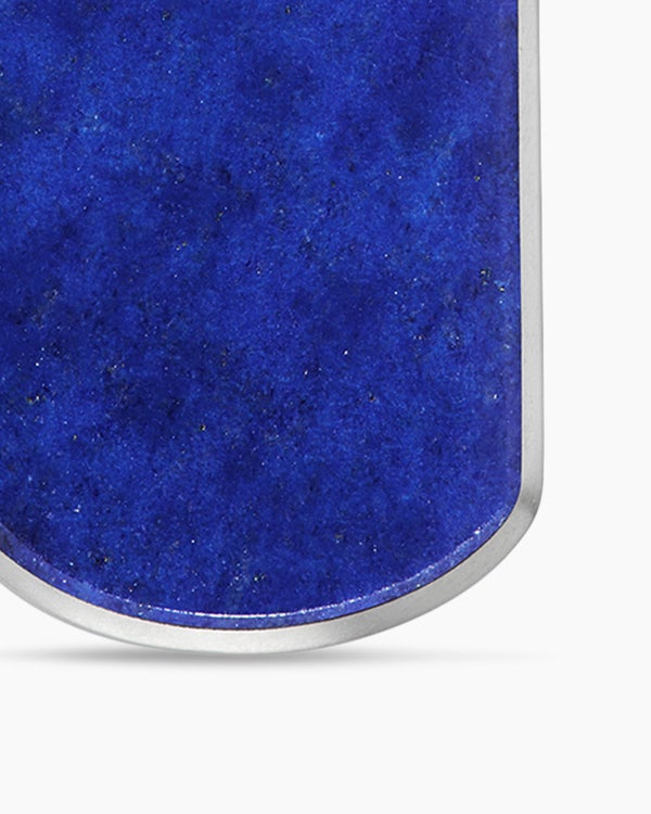 Médaille Chevron en argent sterling avec lapis-lazuli, 21 mm