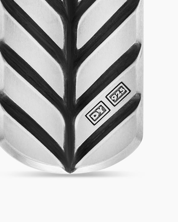 Médaille Chevron en argent sterling avec lapis-lazuli, 21 mm