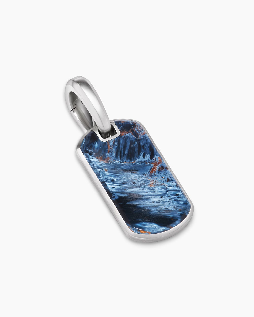 Médaille Chevron en argent massif avec piétersite, 21 mm homme